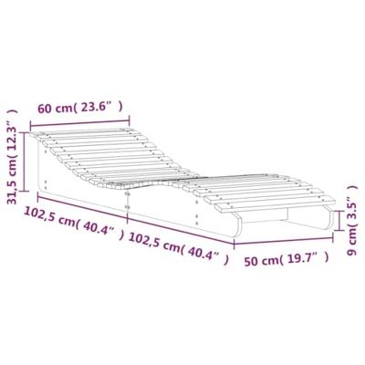 Ligbed 205x60x31,5 cm massief douglashout