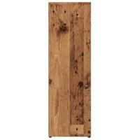 Boekenkast 50x25x80 cm bewerkt hout oud houtkleurig - thumbnail