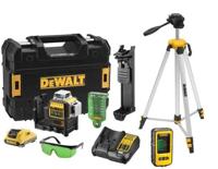 DeWALT DCE089D1GTRID Zelfnivellerende accu kruislijnlaser 3x 360˚ groen + Statief DE0881T + Detector DE0892G 12V XR 2.0Ah in TSTAK - thumbnail