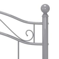Bedframe metaal grijs 90x200 cm - thumbnail
