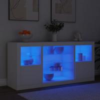 Dressoir met LED-verlichting 142,5x37x67 cm wit - thumbnail