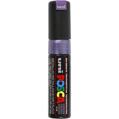 Uni-Posca Posca marker, afm pc-8k, lijndikte 8 mm, breed, metallic violet, 1 stuk