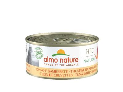 Almo Nature HFC Natural tonijn met garnalen natvoer kat (150 g) 12 x 150 g Almo Nature HFC Natural tonijn met garnalen natvoer kat (150 g) 12 x 150 g