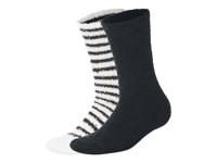 esmara 2 Paar dames huissokken (Wit/zwart, 39-42) - thumbnail