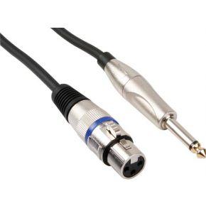 Xlr-kabel xlr vrouwelijk naar jack 6.35 mm mono 3 m Velleman - Velleman