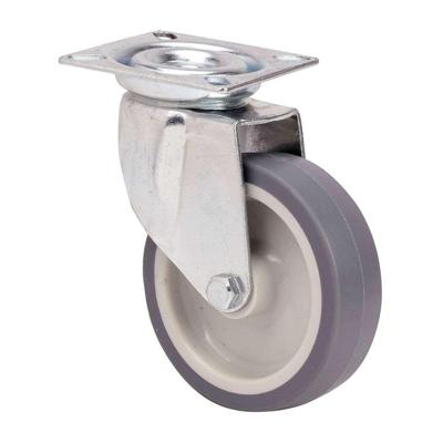 Rueda Ruedas Alex Grijs Rubber Poliamix 40 kg draaibaar