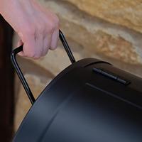 Kolenbarbecue met wielen Aktive Staal Plastic Geëmailleerd metaal 106 x 106 x 61 cm Zwart - thumbnail