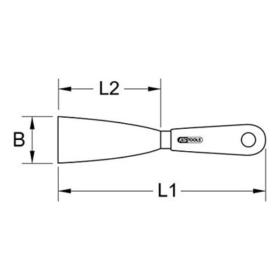 KS Tools 9659000 Voegspatel (l x b) 210 mm x 30 mm