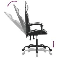 Gamestoel kunstleer zwart en wit - thumbnail