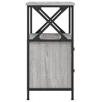 Nachtkastje 34x35,5x70 cm bewerkt hout grijs sonoma eikenkleur - thumbnail