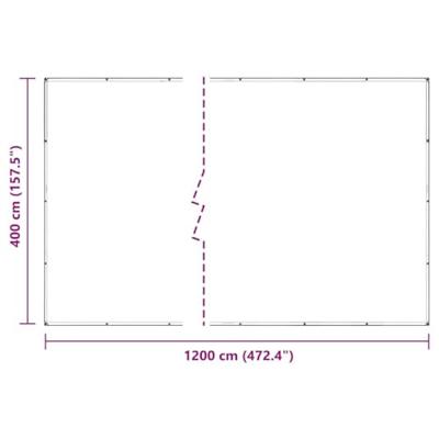 VidaXL Doorzichtig zeildoek met zeilringen 4x12 m pvc VidaXL Doorzichtig zeildoek met zeilringen 4x12 m pvc