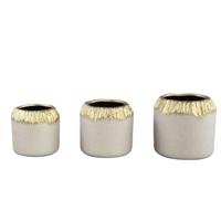 PTMD Bloempot Coira - 15x15x15 cm - Keramiek - Goud - thumbnail