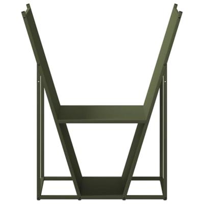 Brandhoutrek 69,5x35x81 cm koudgewalst staal olijfgroen