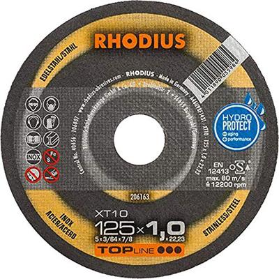 Rhodius XT10 206162 Doorslijpschijf recht 115 mm 1 stuk(s) RVS, Staal