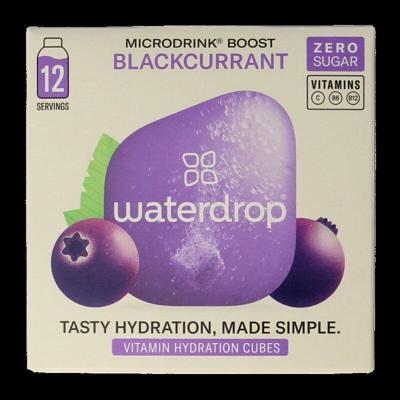 Microdrink boost blackcurrant bruistabletten 12 Stuks Microdrink boost blackcurrant bruistabletten 12 Stuks