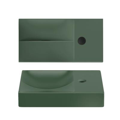 Clou Flush Fontein Met Kraangat Rechts Mat Pijnboom Groen Keramiek 36 cm Clou