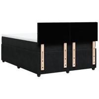 Boxspring met matras fluweel zwart 140x190 cm - thumbnail