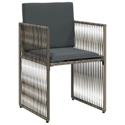 7-delige Tuinset met kussens poly rattan grijs 7-delige Tuinset met kussens poly rattan grijs