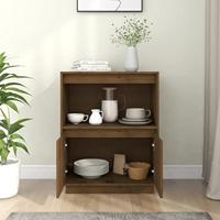 Dressoir 60x34x75 cm massief grenenhout honingbruin - thumbnail