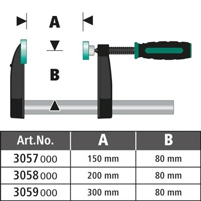 Wolfcraft Schroefklem | SC | 200mm | 1 stuk - 3058000 Wolfcraft Schroefklem | SC | 200mm | 1 stuk - 3058000