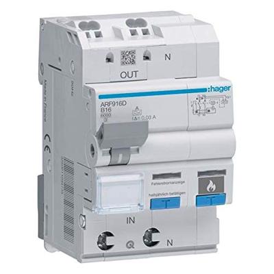 Hager ARF916D Aardlekschakelaar/zekeringautomaat 2-polig 16 A 0.03 A 230 V
