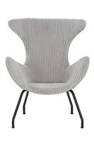 Artistiq Fauteuil 'Ariel' Rib, kleur grijs - thumbnail