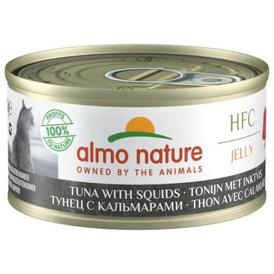 Almo Nature HFC Natural kattenvoer in gelei tonijn & inktvis 70g