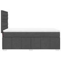 Boxspring met matras stof donkergrijs 90x190 cm - thumbnail
