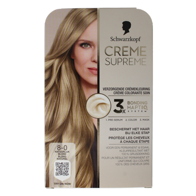 Schwarzkopf Creme supreme 8-0 blond 1 Stuks