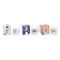 Kaars DKD Home Decor Kerstmis Sneeuwpop (3 Stuks) - thumbnail