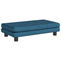 Hondenmand met verlengstuk 100x50x30 cm fluweel blauw - thumbnail