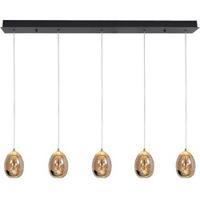 Highlight Hanglamp Golden Egg 5 lichts L 108 cm amber-zwart - thumbnail