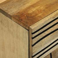 Nachtkastje met lade Bruin 50 x 33 x 60 cm massief mangohout - thumbnail