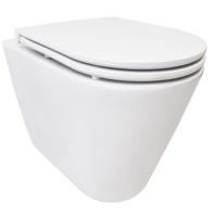 Rimless Wandcloset BSW Astev Wit Met Flatline Toiletzitting Softclose En Quick Release Mat Wit Boss & Wessing - thumbnail