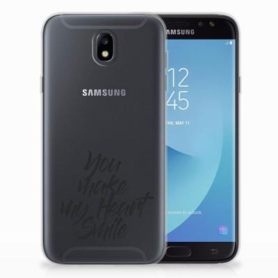 Samsung Galaxy J7 2017 | J7 Pro | Siliconen hoesje | met naam Heart Smile Samsung Galaxy J7 2017 | J7 Pro | Siliconen hoesje | met naam Heart Smile