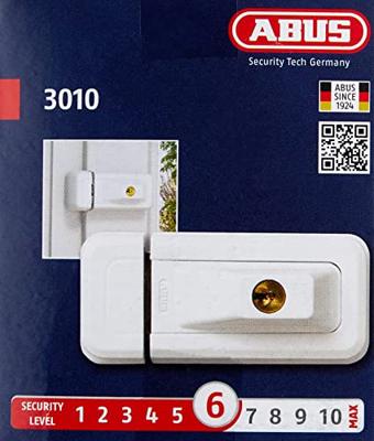 Slot - ABUS - 3010 W KD EK - Universele oplossing voor ramen en deuren - Massieve grendels - Discrete montage