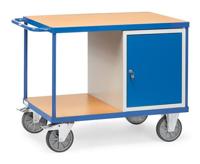 Fetra Hauptartikel 2433 Tafel en kabinetwagen Staal Poedercoating Laadvermogen (max.): 500 kg Stralend blauw (RAL 5007) - thumbnail