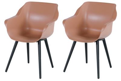 Sophie Studio dining armstoel Italian terra Carbon black Sophie Studio dining armstoel Italian terra Carbon black