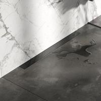 Douchegoot met flens voor wandmontage - 7 x 80 gunmetal geborsteld PVD - thumbnail