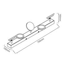 Brilliant Led opbouwspotMeriza 5-lichts zwart - G99555/06 - thumbnail