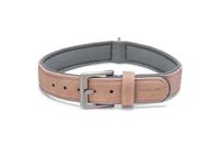 Beeztees Balacron Ax kunstleer roze halsband hond 52-62cm x 30mm - thumbnail
