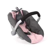 Poppen Autozitje Maxi-Cosi-stijl - Melange Antraciet Roze - thumbnail
