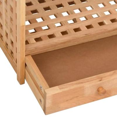 VidaXL Schoenenrek met lade 70x27x81 cm massief walnotenhout VidaXL Schoenenrek met lade 70x27x81 cm massief walnotenhout