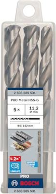 Bosch Accessoires Metaalboren HSS-G, Standard 11,2 x 94 x 142 mm 5st - 2608585531 - thumbnail