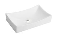 Xellanz Slide waskom 65x39x13.5 cm keramiek rechthoek wit - thumbnail