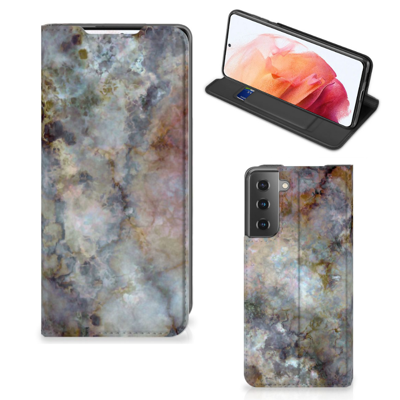 Samsung Galaxy S21 | Standcase | Marmer Grijs