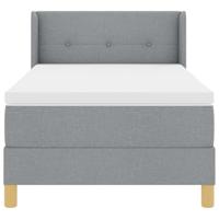 Boxspringbed met matras Lichtgrijs 90 x 200 cm Stof - thumbnail