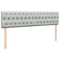 Ottoman bed met matras en LED's 160x200cm fluweel lichtgrijs - thumbnail