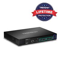TRENDnet 10-poort 2.5GBASE-T Web Smart PoE+ Switch, 8 x 2.5GBASE-T RJ-45 PoE+ poorten, 2 x 10G OptiPlex + slots, 240W PoE totaal vermogen, TPE-30102WS - thumbnail