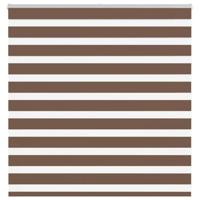 VidaXL Zebra rolgordijn 145x100 cm stofbreedte 140,9cm polyester bruin - thumbnail